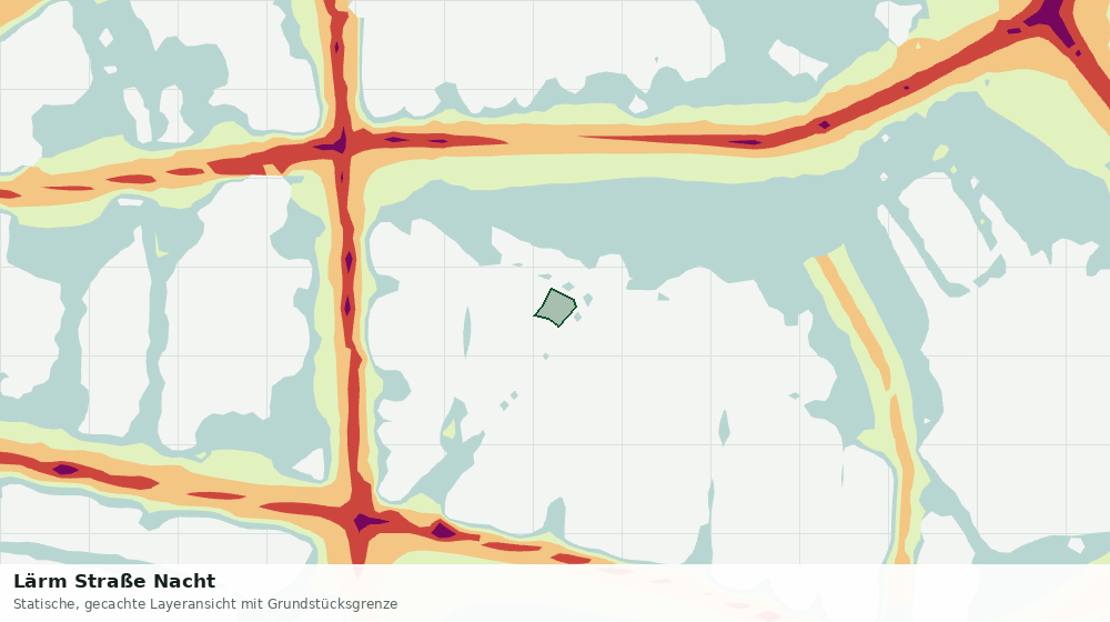 Statische Kartenansicht: Lärm Straße Nacht
