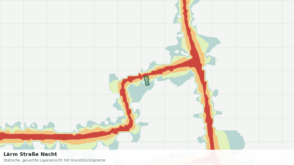 Statische Kartenansicht: Lärm Straße Nacht