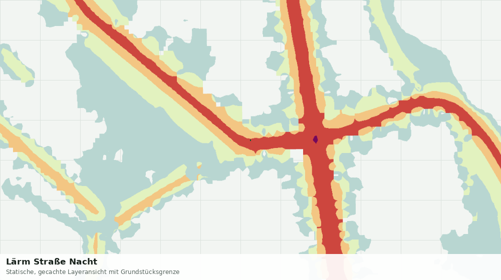 Statische Kartenansicht: Lärm Straße Nacht
