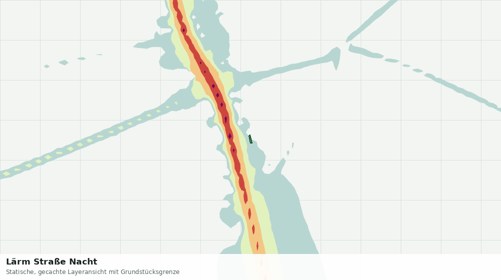 Statische Kartenansicht: Lärm Straße Nacht