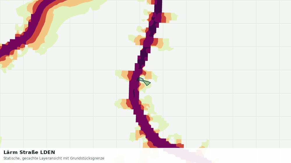 Statische Kartenansicht: Lärm Straße LDEN