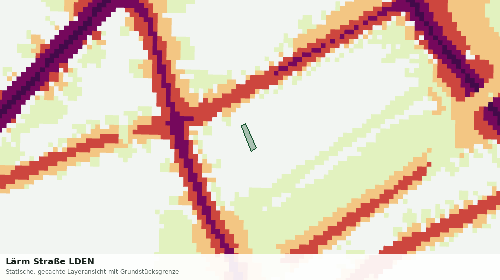 Statische Kartenansicht: Lärm Straße LDEN
