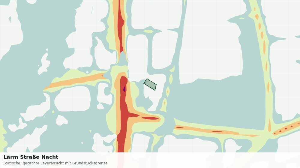 Statische Kartenansicht: Lärm Straße Nacht