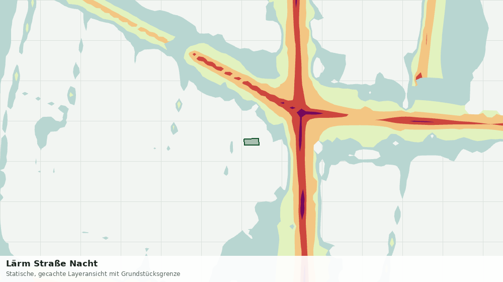 Statische Kartenansicht: Lärm Straße Nacht