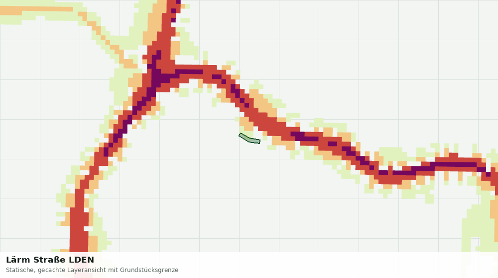 Statische Kartenansicht: Lärm Straße LDEN