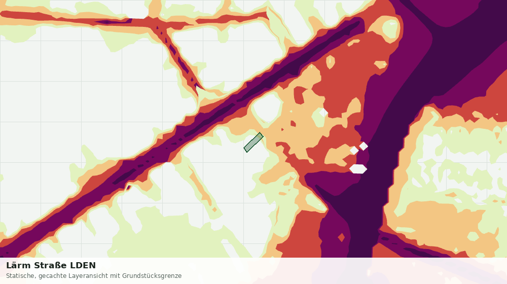 Statische Kartenansicht: Lärm Straße LDEN