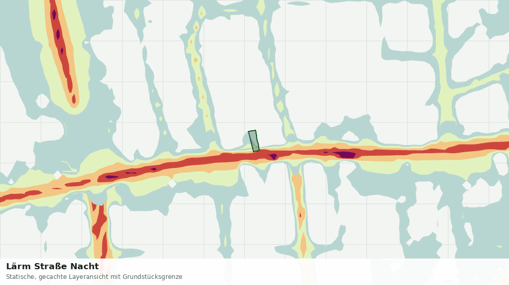 Statische Kartenansicht: Lärm Straße Nacht