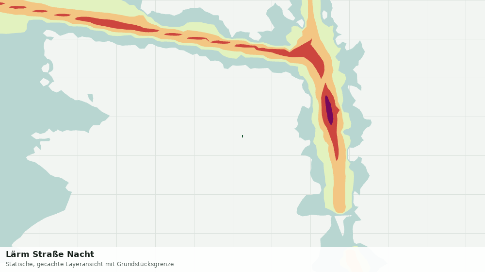 Statische Kartenansicht: Lärm Straße Nacht