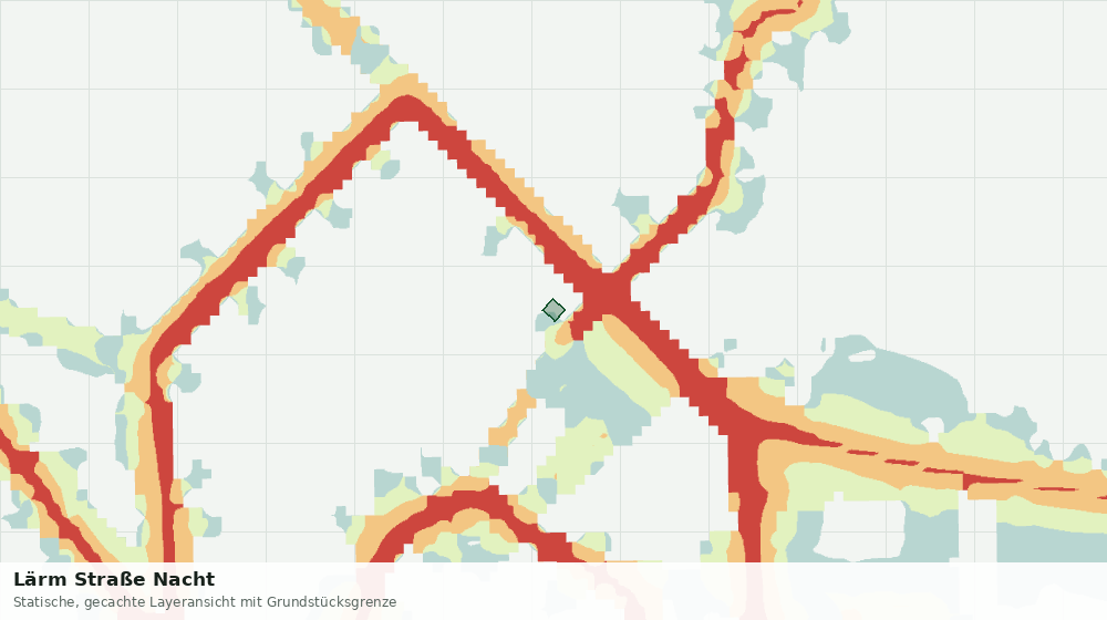 Statische Kartenansicht: Lärm Straße Nacht