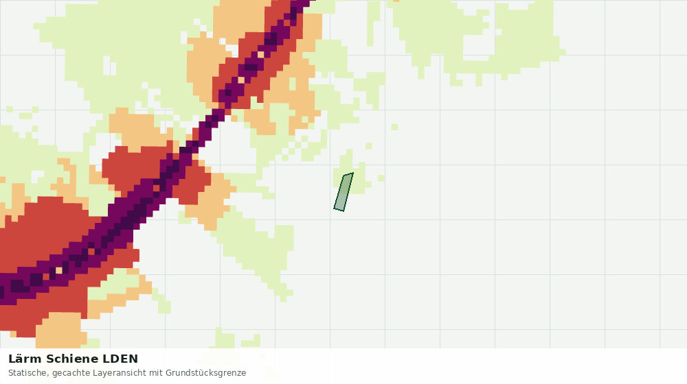 Statische Kartenansicht: Lärm Schiene LDEN