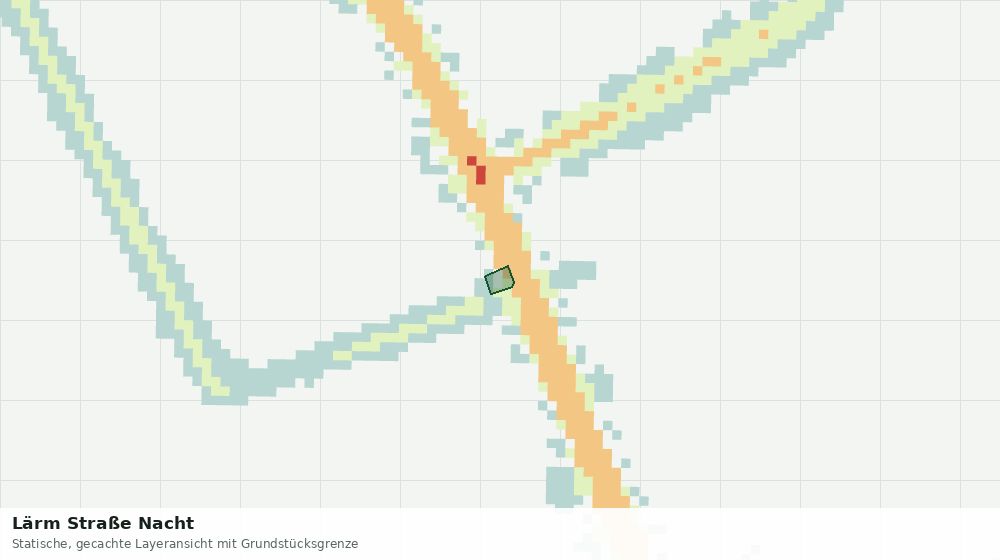 Statische Kartenansicht: Lärm Straße Nacht
