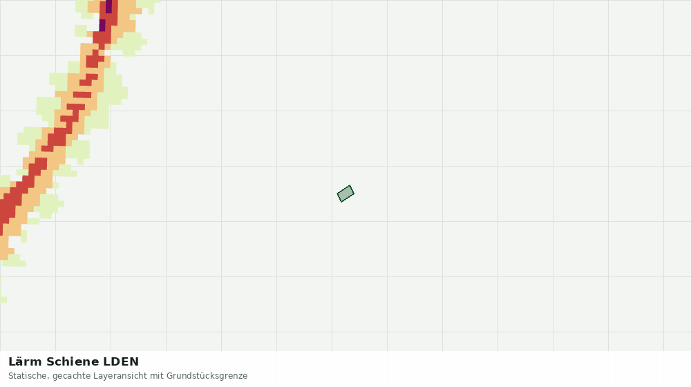 Statische Kartenansicht: Lärm Schiene LDEN