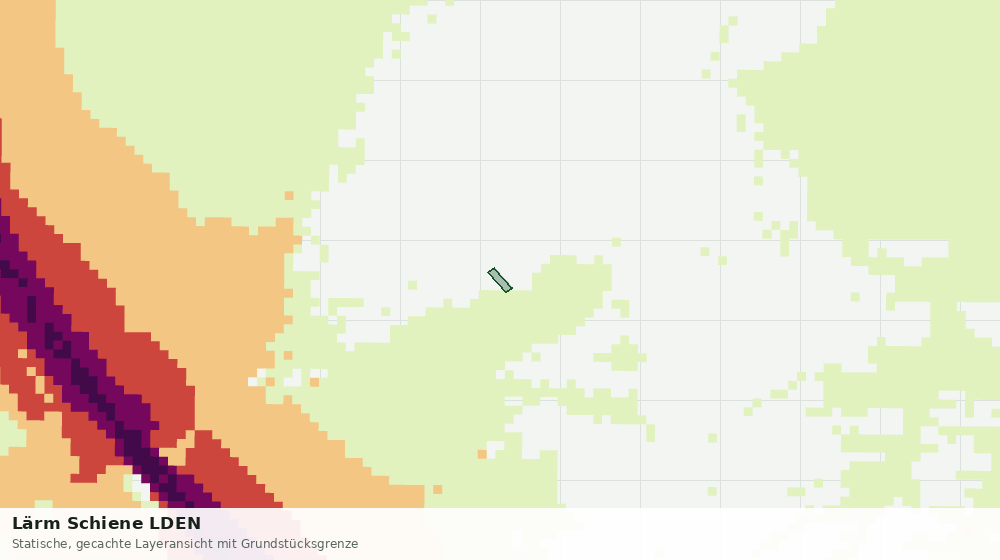 Statische Kartenansicht: Lärm Schiene LDEN
