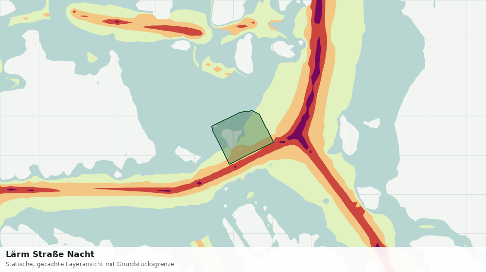 Statische Kartenansicht: Lärm Straße Nacht