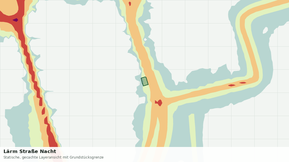 Statische Kartenansicht: Lärm Straße Nacht