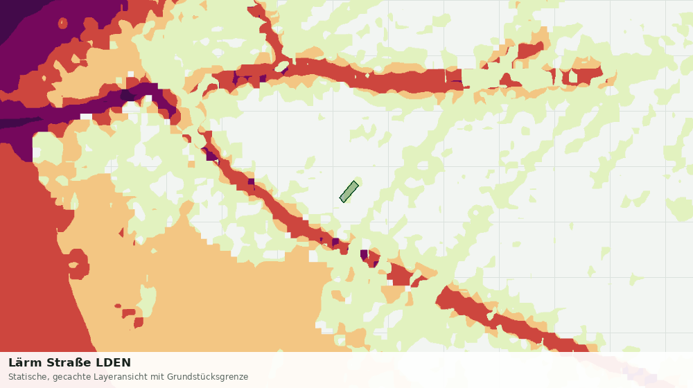 Statische Kartenansicht: Lärm Straße LDEN