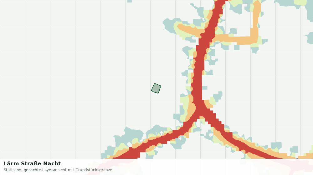 Statische Kartenansicht: Lärm Straße Nacht