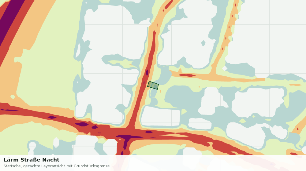 Statische Kartenansicht: Lärm Straße Nacht
