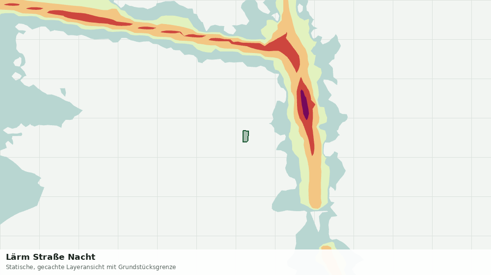Statische Kartenansicht: Lärm Straße Nacht
