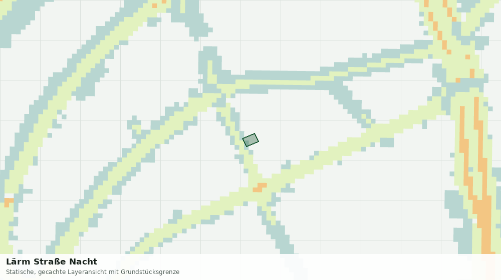 Statische Kartenansicht: Lärm Straße Nacht