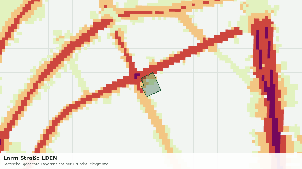 Statische Kartenansicht: Lärm Straße LDEN