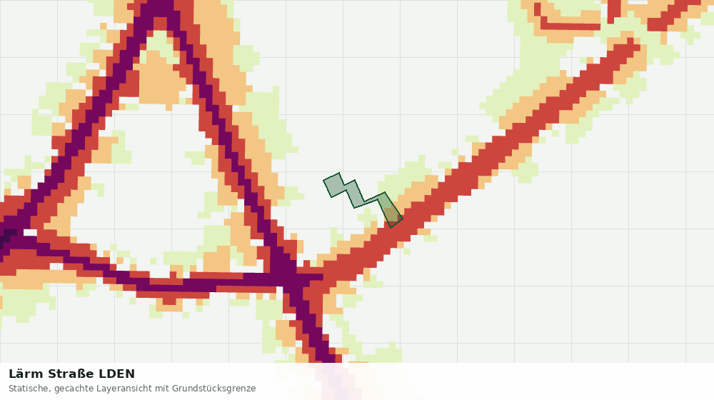 Statische Kartenansicht: Lärm Straße LDEN