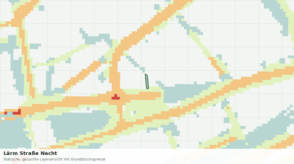 Statische Kartenansicht: Lärm Straße Nacht