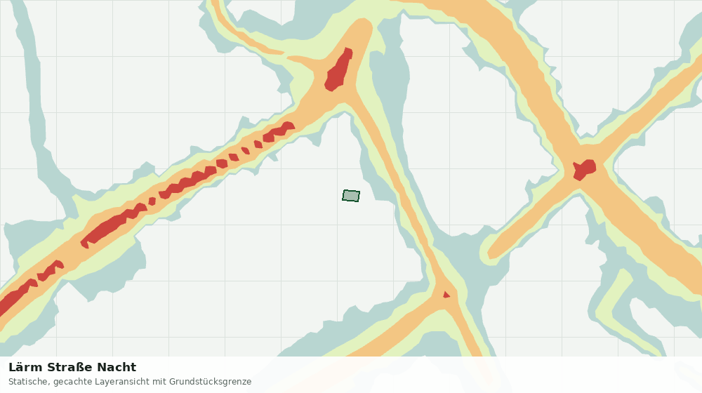 Statische Kartenansicht: Lärm Straße Nacht