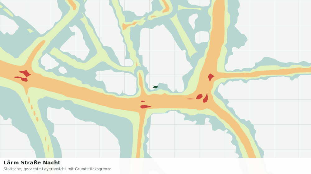 Statische Kartenansicht: Lärm Straße Nacht