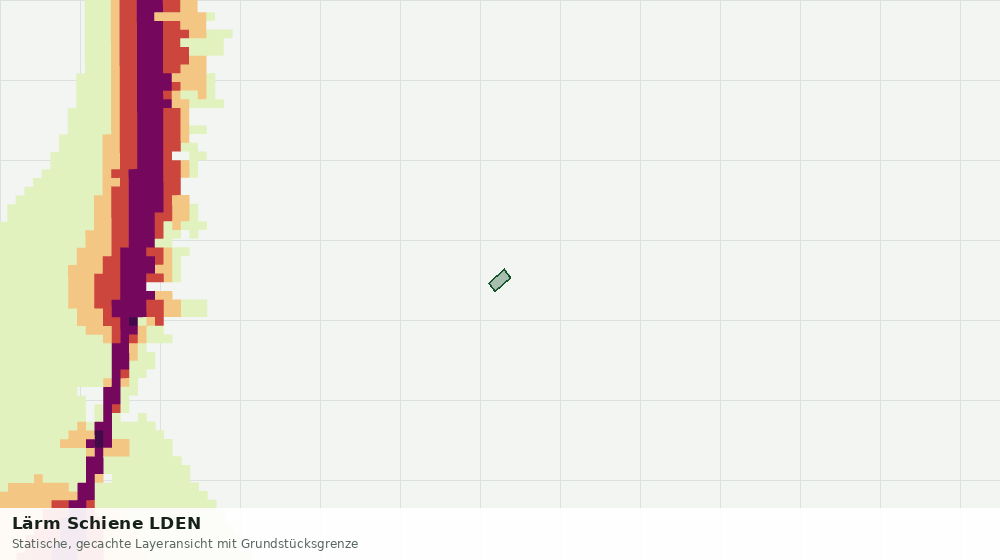 Statische Kartenansicht: Lärm Schiene LDEN