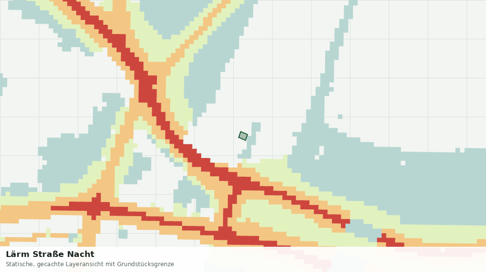 Statische Kartenansicht: Lärm Straße Nacht