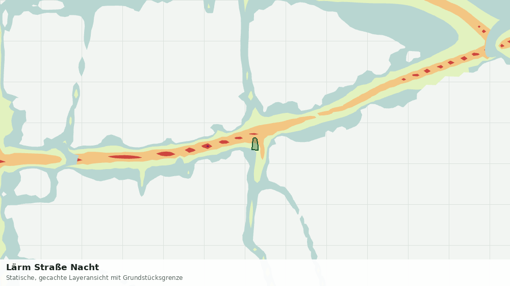 Statische Kartenansicht: Lärm Straße Nacht