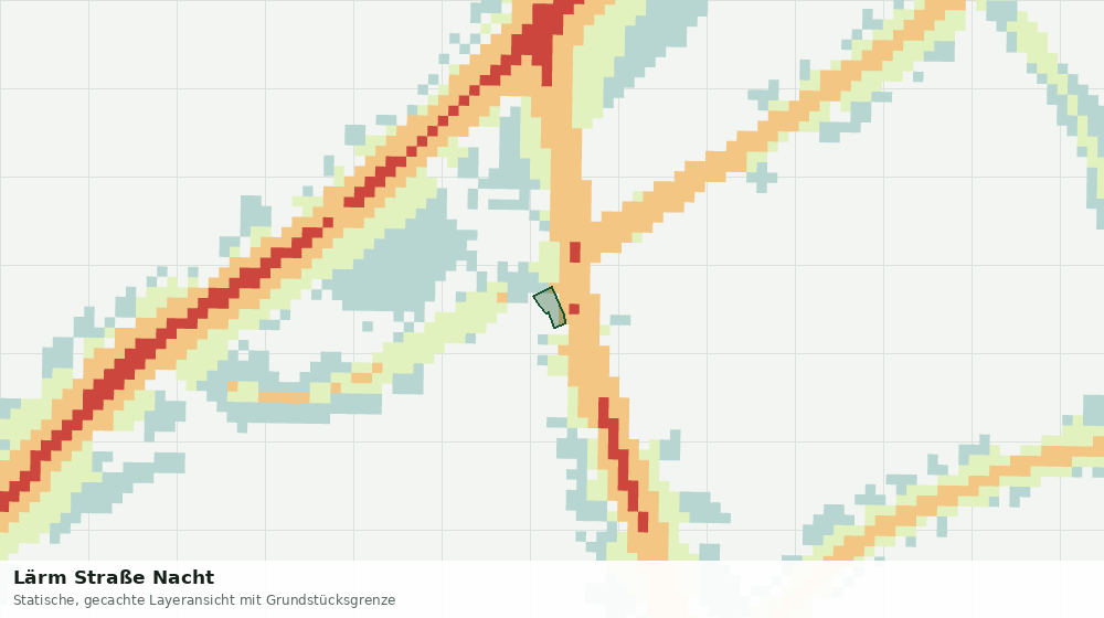 Statische Kartenansicht: Lärm Straße Nacht