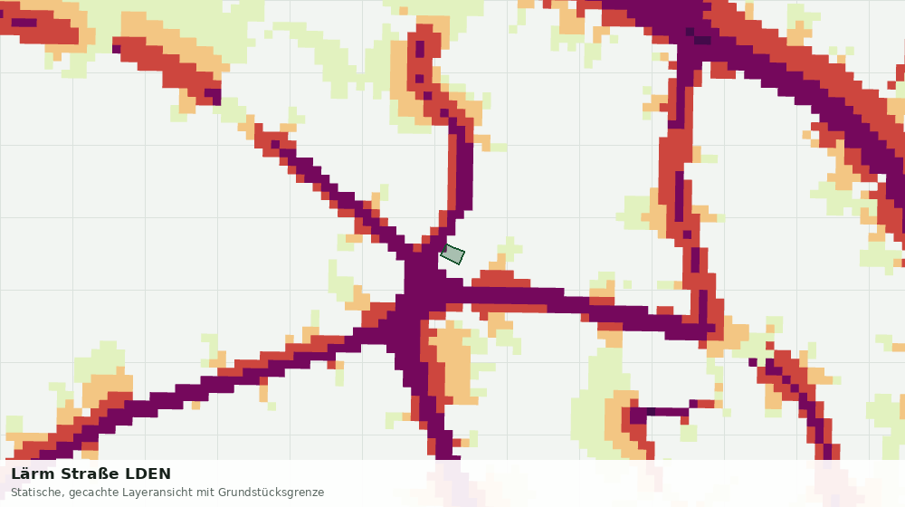 Statische Kartenansicht: Lärm Straße LDEN