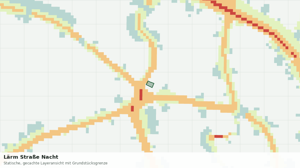 Statische Kartenansicht: Lärm Straße Nacht