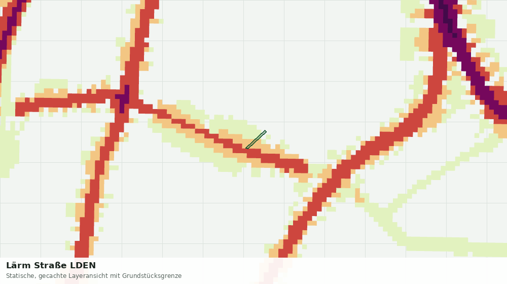 Statische Kartenansicht: Lärm Straße LDEN