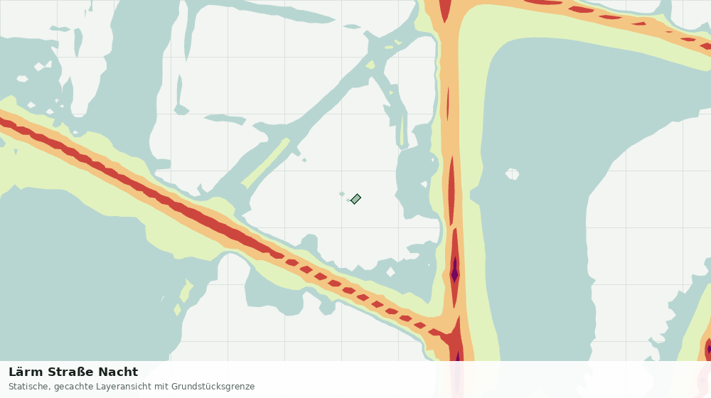 Statische Kartenansicht: Lärm Straße Nacht