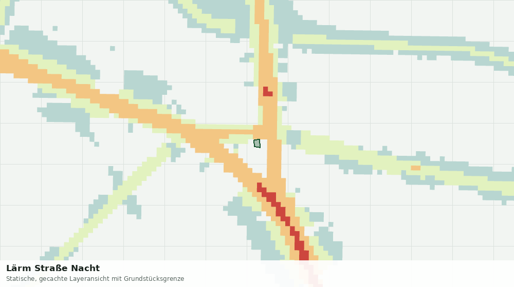 Statische Kartenansicht: Lärm Straße Nacht