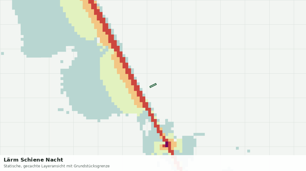 Statische Kartenansicht: Lärm Schiene Nacht