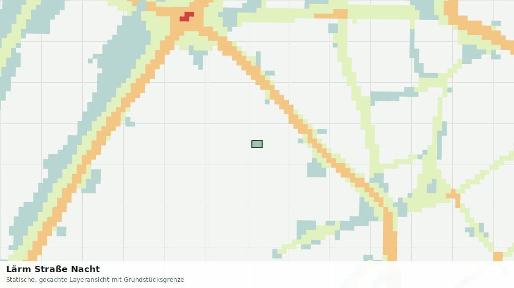 Statische Kartenansicht: Lärm Straße Nacht