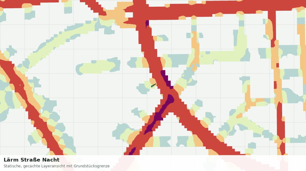Statische Kartenansicht: Lärm Straße Nacht