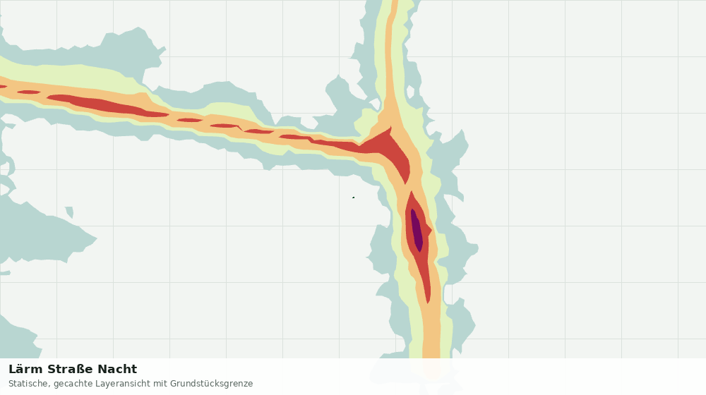 Statische Kartenansicht: Lärm Straße Nacht