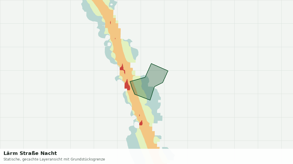 Statische Kartenansicht: Lärm Straße Nacht