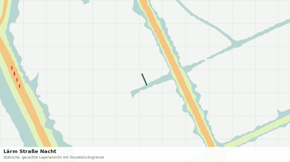 Statische Kartenansicht: Lärm Straße Nacht
