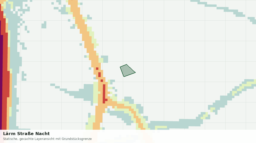 Statische Kartenansicht: Lärm Straße Nacht