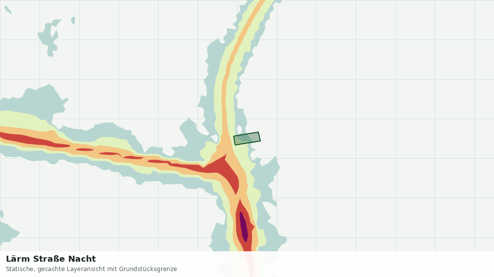 Statische Kartenansicht: Lärm Straße Nacht