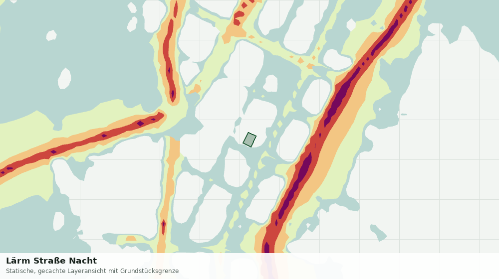 Statische Kartenansicht: Lärm Straße Nacht