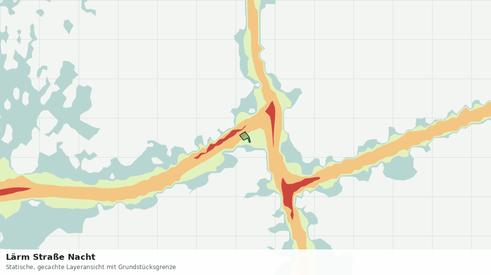Statische Kartenansicht: Lärm Straße Nacht