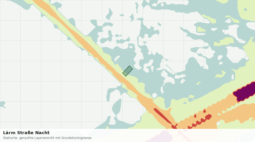 Statische Kartenansicht: Lärm Straße Nacht