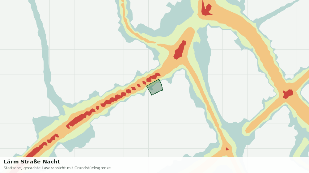 Statische Kartenansicht: Lärm Straße Nacht